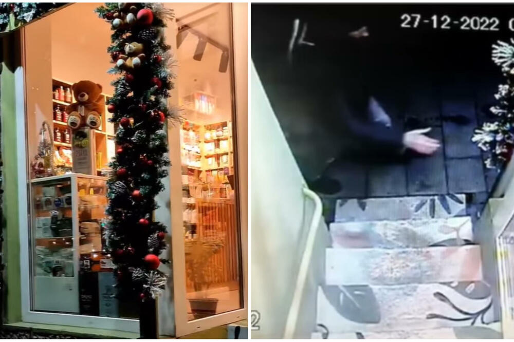 "SRAMOTA ČIME SE LJUDI BAVE": Lopov očerupao ukrase SA IZLOGA na Vračaru pa se ubrzo vratio sa MAKAZAMA! (VIDEO)