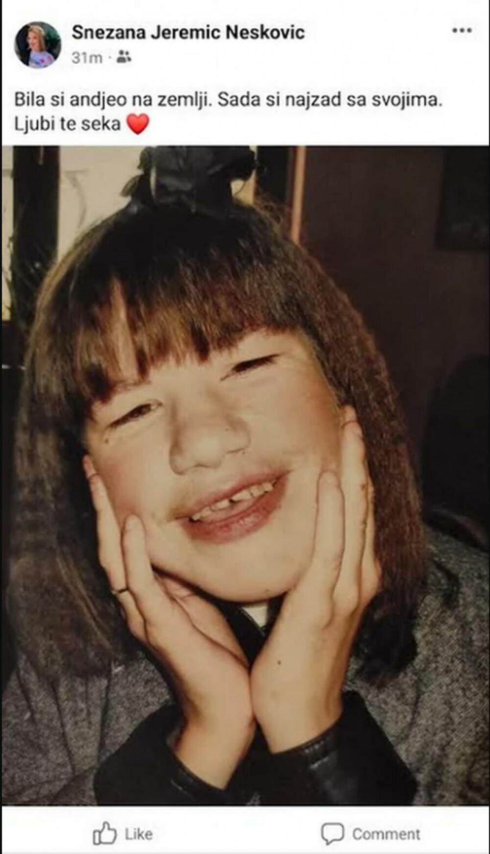 Snežana Jeremić Nešković izgubila sestru