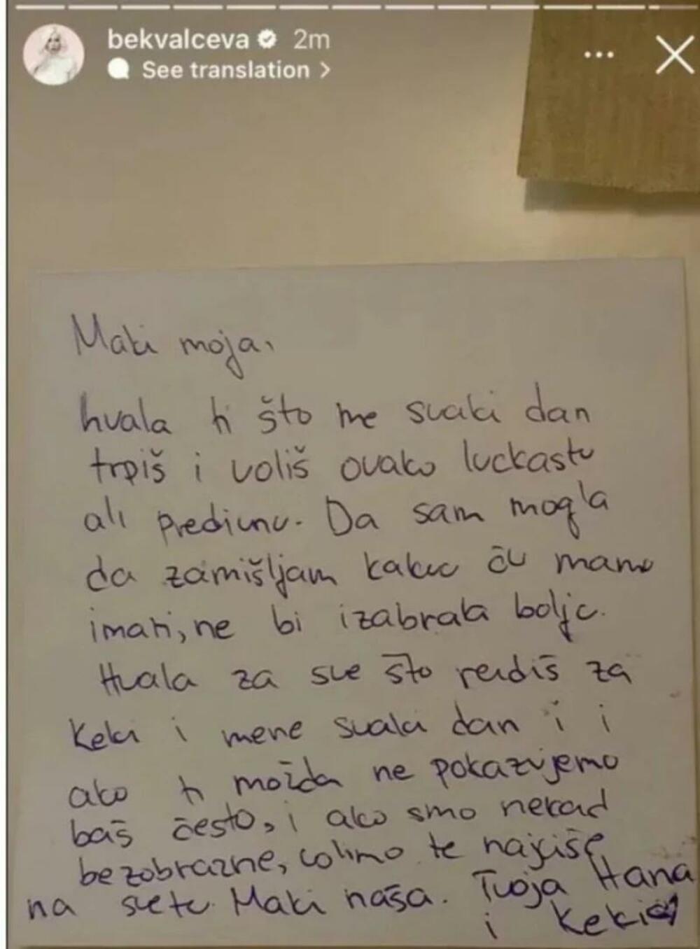 Ćerke Nataše Bekvalac rasplakale mamu