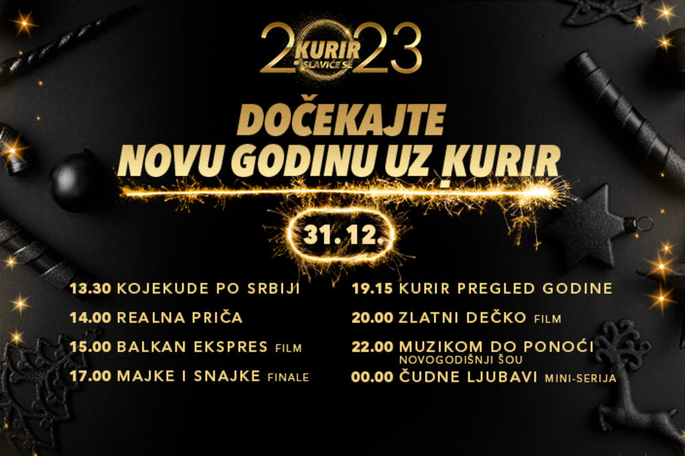 DOČEKAJTE NOVU GODINU UZ KURIR TELEVIZIJU: Evo šta vas očekuje u okviru bogatog prazničnog programa