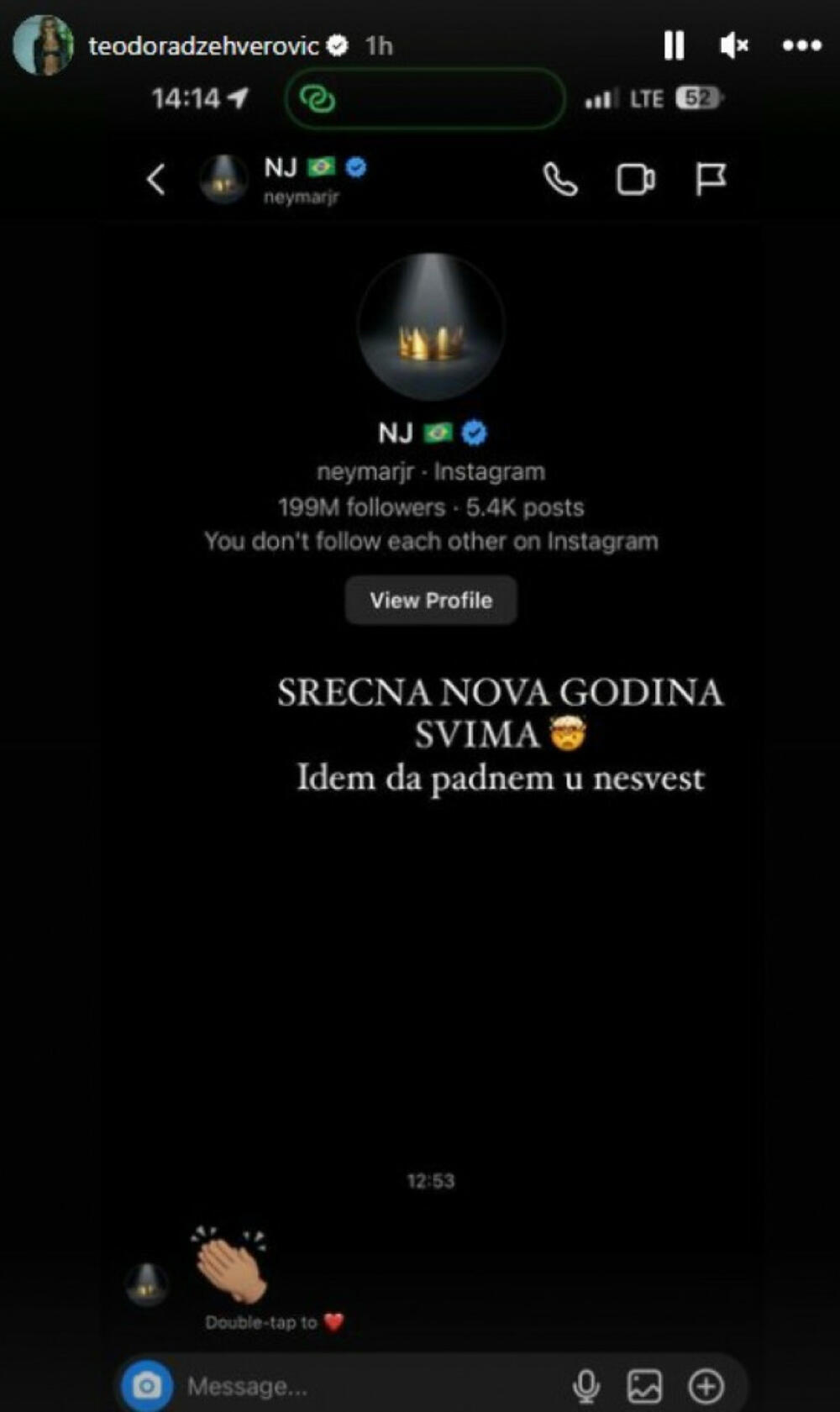 Fotografija Teodore Džehverović na Instagramu