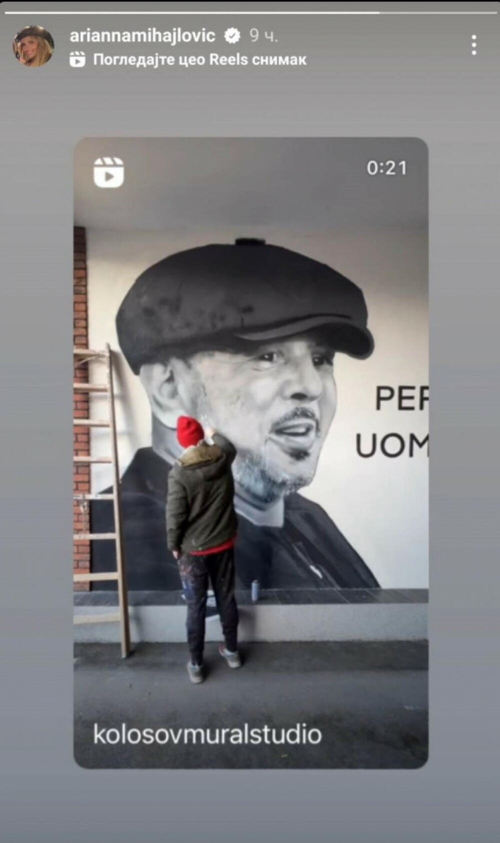 Umetnik Aleksej Kolasov u Beogradu crta mural posvećen Siniši Mihaljoviću