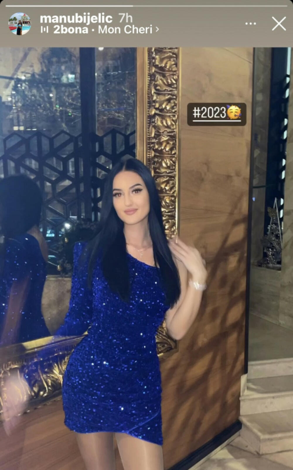 Novogodišnja kreacija koju je ponela ćerka Dragane Mirković i Tonija, Manuela Bijelić