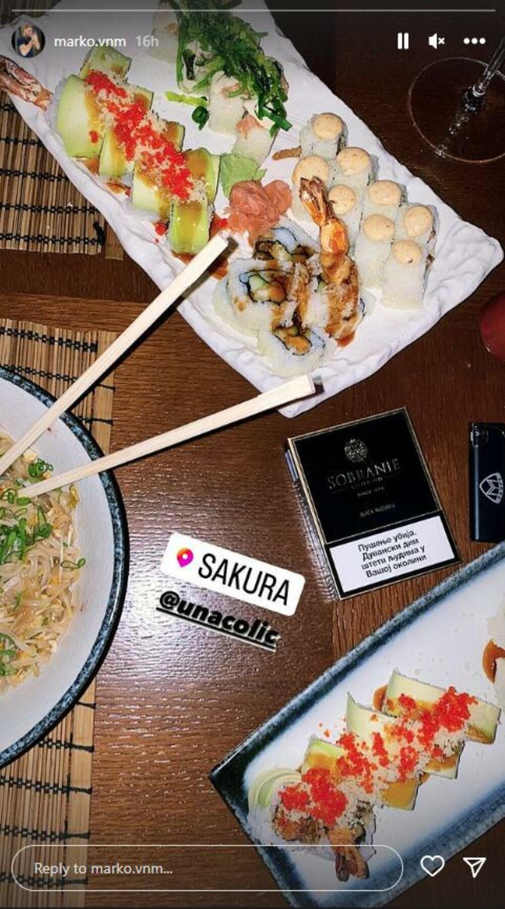 Marko Bijelić i Una Čolić na večeri