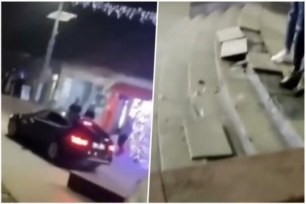 AUTOMOBILOM SIŠAO NIZ STEPENICE PA ULETEO U CENTAR GRADA: Haos u Surdulici, PEŠACI BEŽALI NA SVE STRANE! (VIDEO)
