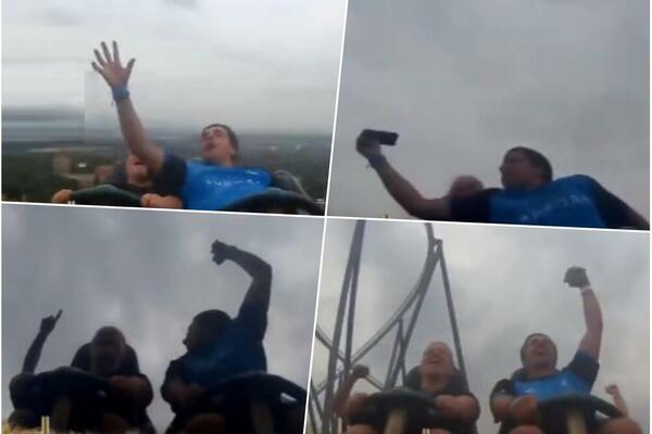 VOZILI SE NA ROLERKOSTERU, PA SE DESILO NEŠTO NEVEROVATNO: Svi bulje u samo jedan detalj! (VIDEO)