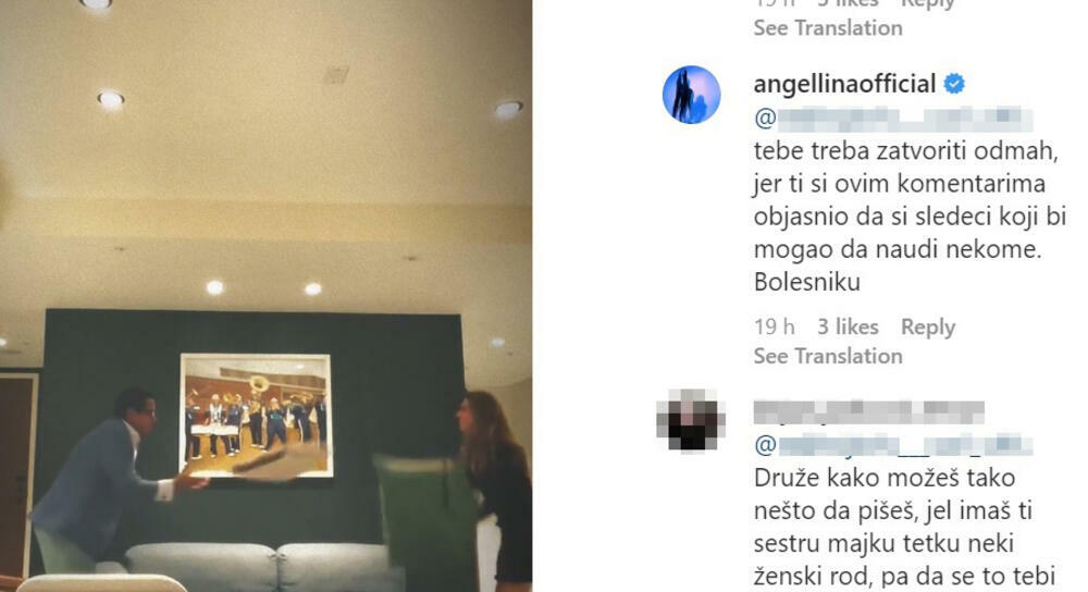 Komentar pevačice Angeline na objavu Ane Volš