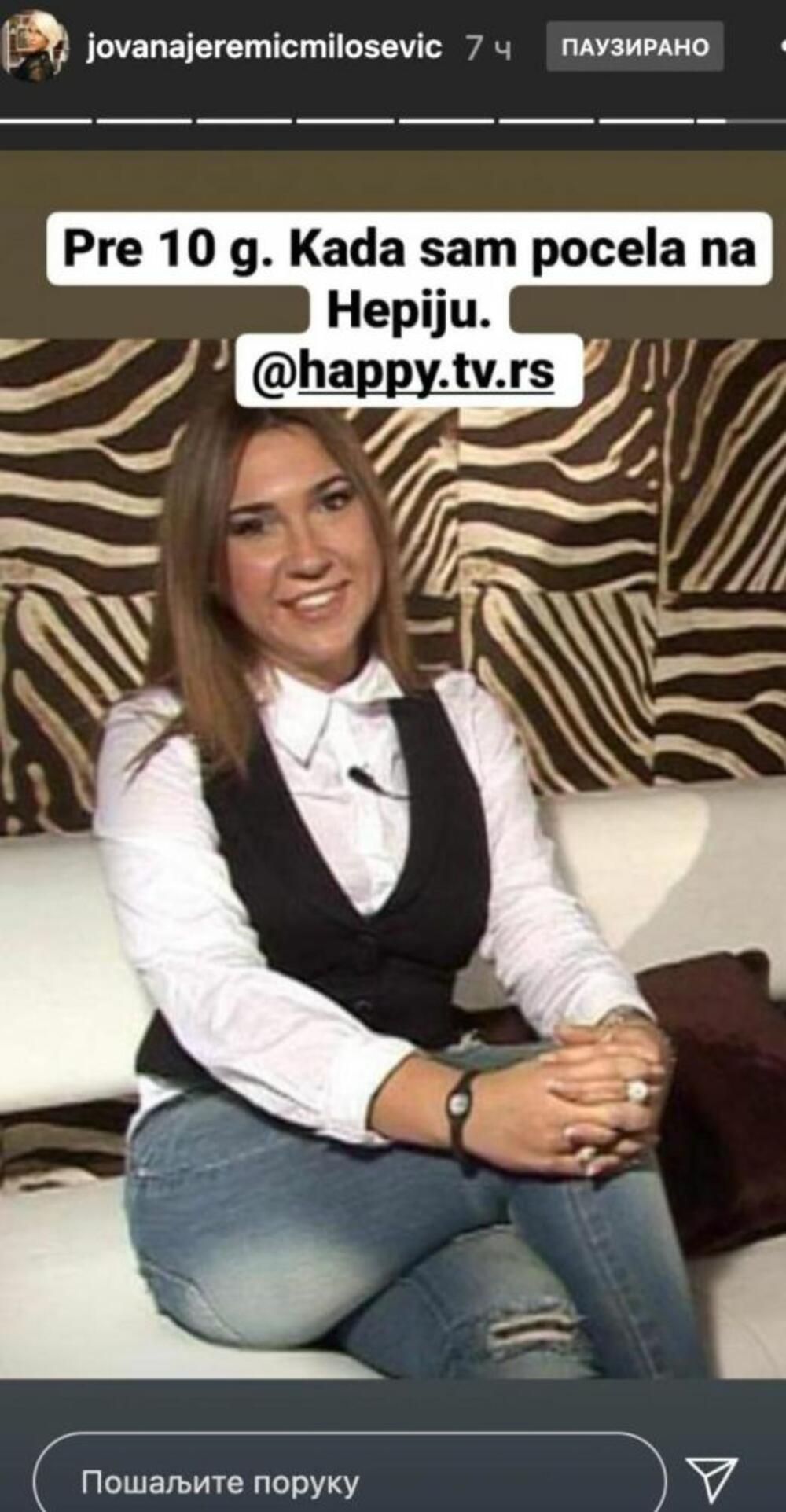 Jovana Jeremić na početku karijere