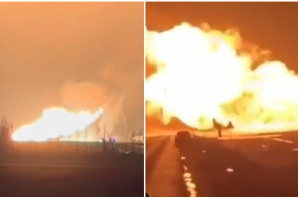 EKSPLODIRAO GASOVOD U LITVANIJI Plamen dostiže 50 metara visine (VIDEO)