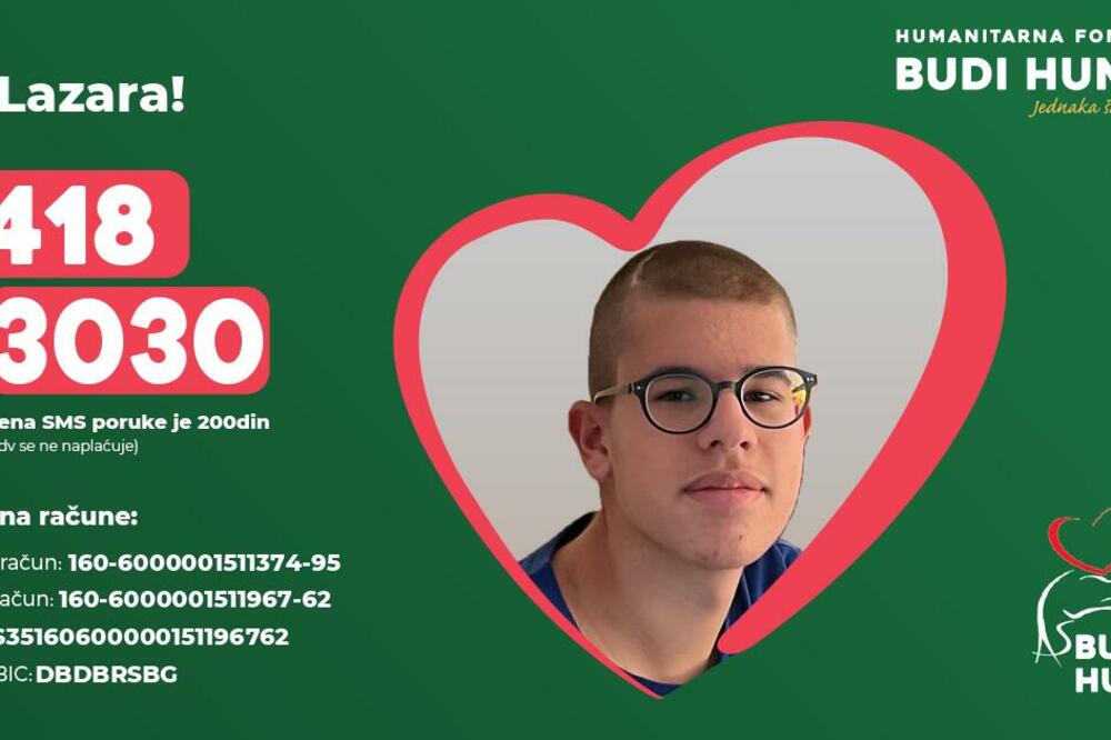 VREME JE KLJUČNO U LAZAROVOJ BORBI: Opaki tumor prekinuo mu je bezbrižno detinjstvo, POMOZIMO MU!