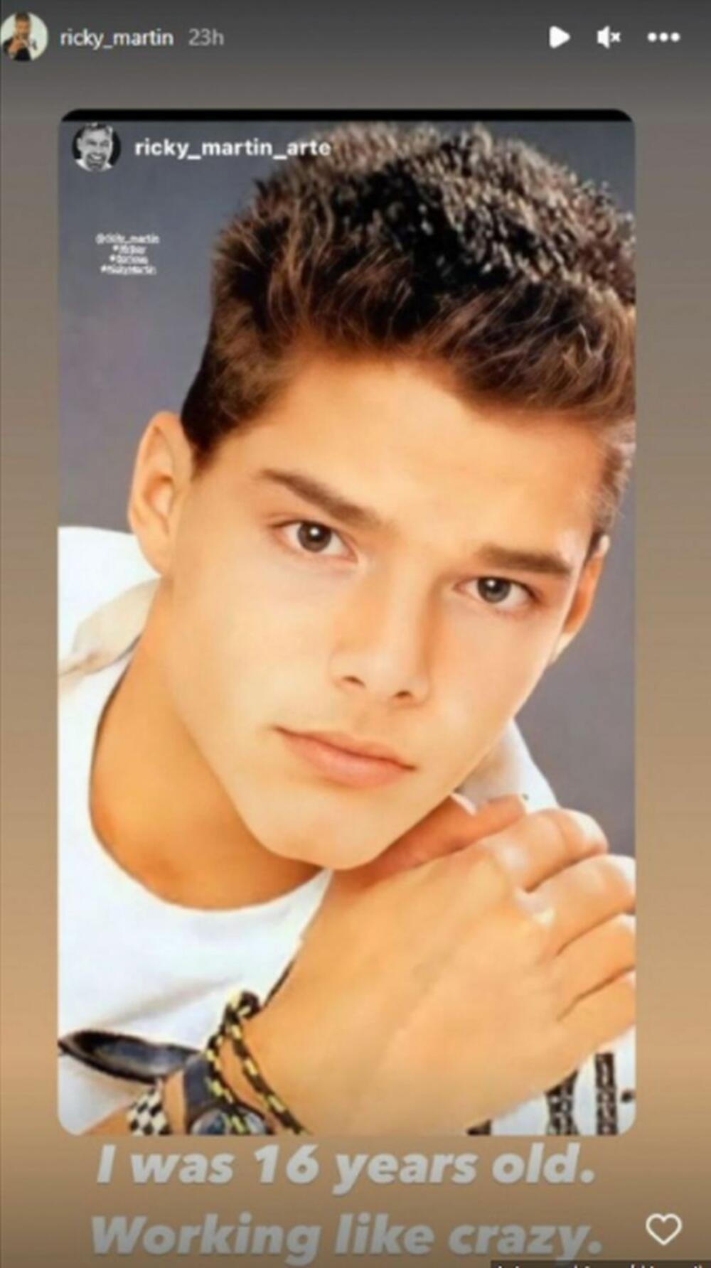 Riki Martin kad je imao 16 godina