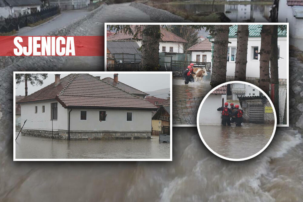 KATAKLIZMA U SJENICI, SMRKLO SE KAO DA JE NOĆ: Oluja napravila HAOS, ulice poplavljene (VIDEO)