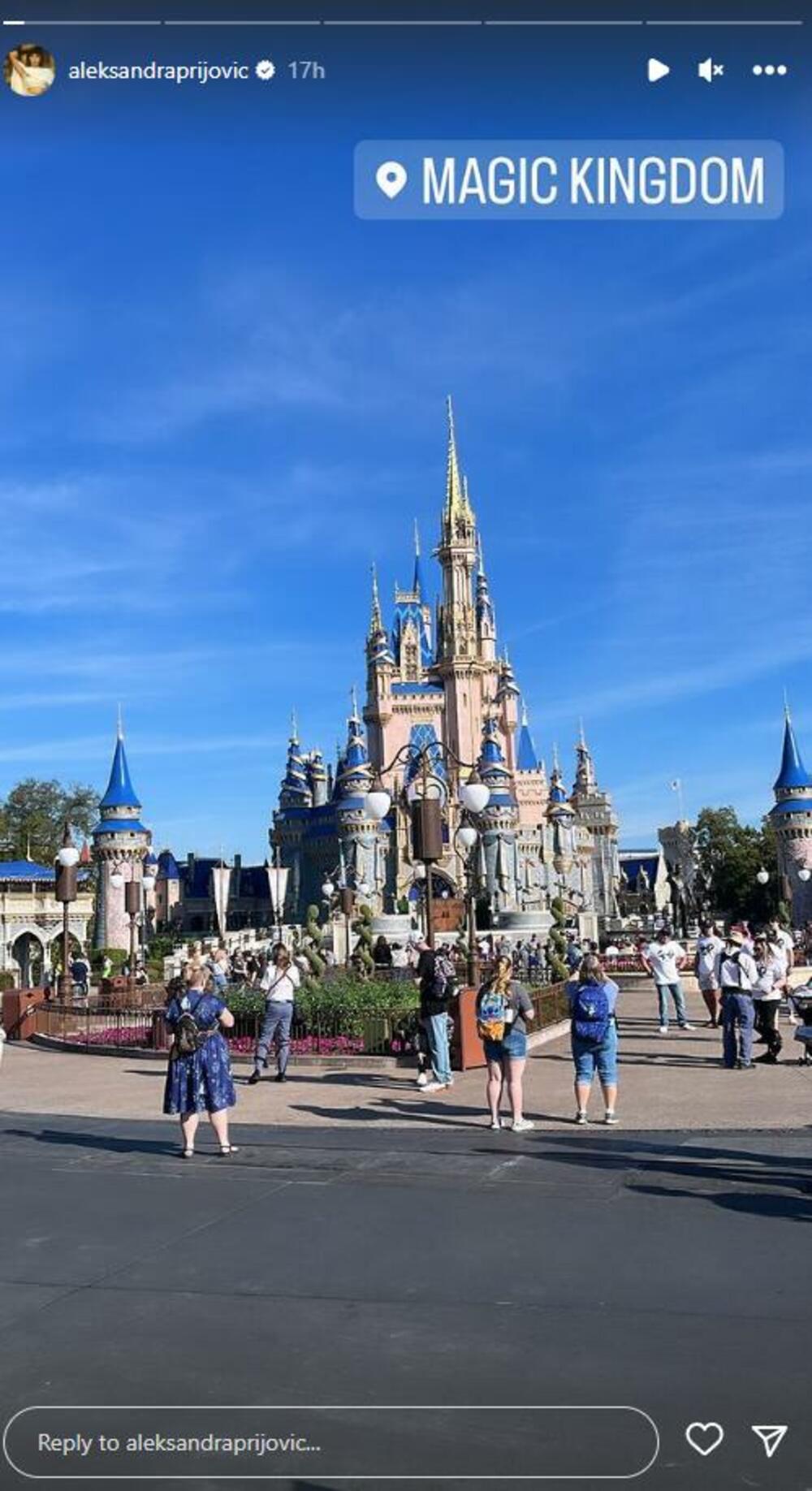 Objava Aleksandre Prijović na Instagramu