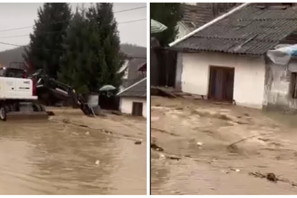 REKA RAŠKA NOSI SVE PRED SOBOM, KUĆE U BLIZINI POPLAVLJENE: Pogledajte kako je trenutno u NOVOM PAZARU (VIDEO)