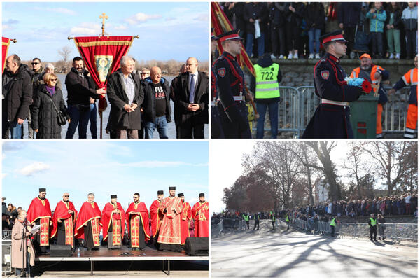 ESPRESO NA ZEMUNSKOM KEJU PRED PLIVANJE ZA ČASNI KRST: Veliki broj građana pruža podršku UČESNICIMA! (FOTO)