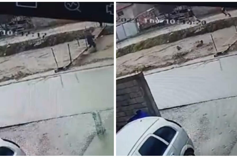 POKUŠAO DA SPASE KOMŠIJU IZ NABUJALE REKE, PA VODA PROGUTALA OBOJICU: Zastrašujući snimak iz NOVOG PAZARA (VIDEO)