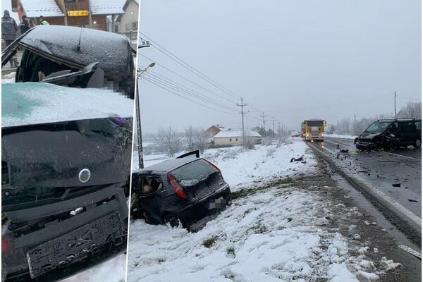 STRAVIČNA NESREĆA NA PUTU ŠABAC-VALJEVO: Krvavi tragovi u snegu, jedna osoba poginula! (FOTO)