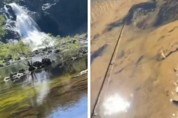 RIBOLOVAC ZABACIO MAMAC PA ON UMALO POSTAO ŽRTVA: Jezive čeljusti poletele ka njemu (VIDEO)