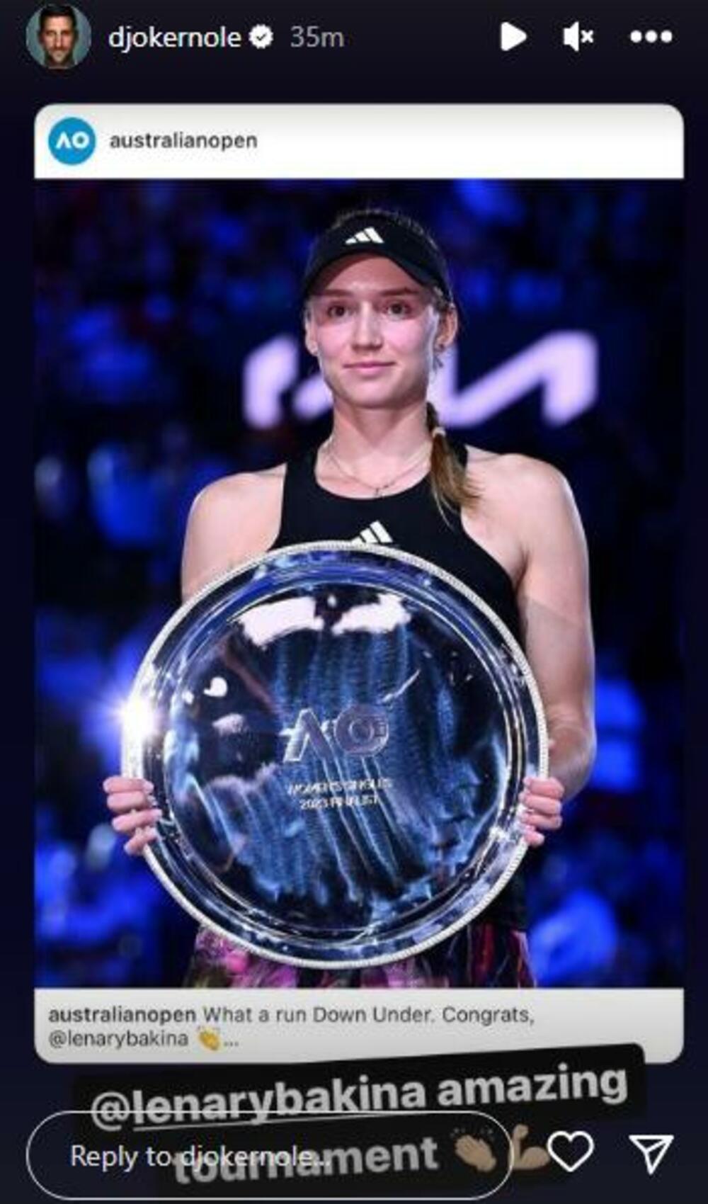 Novak Đoković, Jelena Ribakina