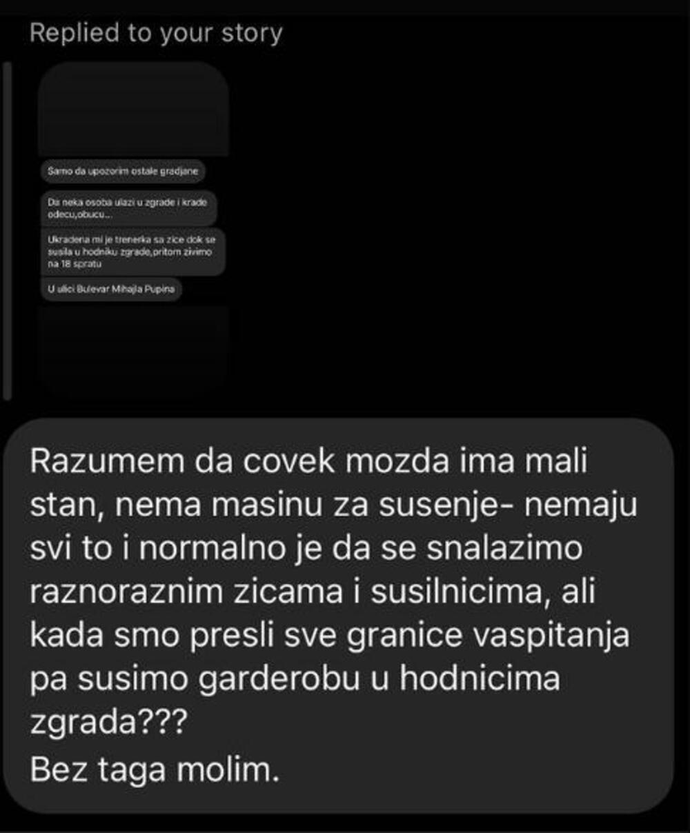 Sušenje veša po hodnicima