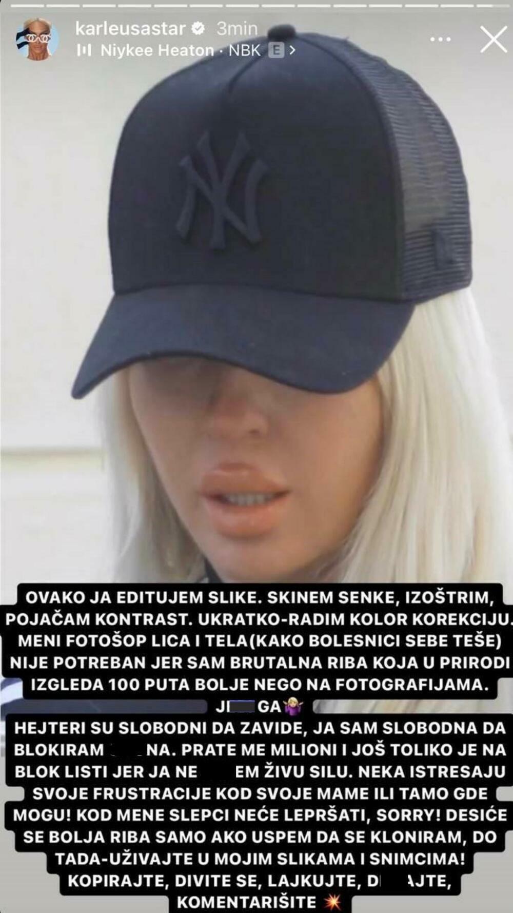 Karleuša o fotošopu