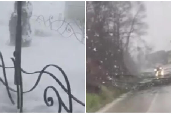NEVREME PRAVI HAOS PO SRBIJI: U Kraljevu pao GRAD, na Zlatiboru veje SNEG, a u jednom delu vetar obarao DRVEĆE