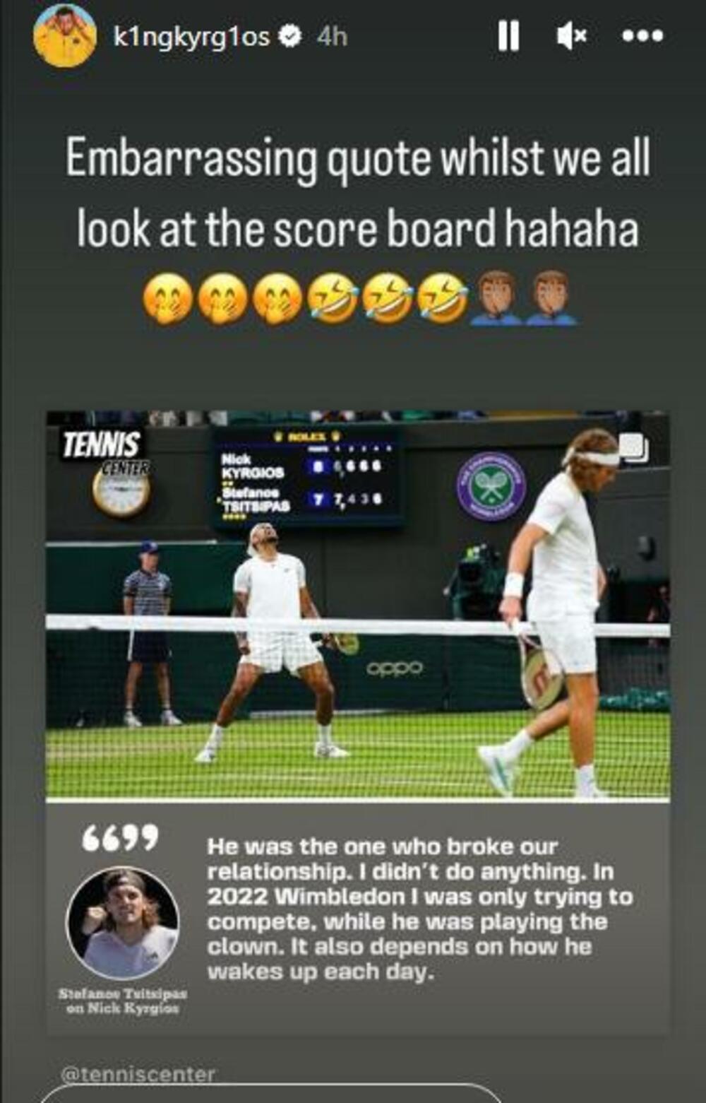 Nik Kirjos, Stefanos Cicipas