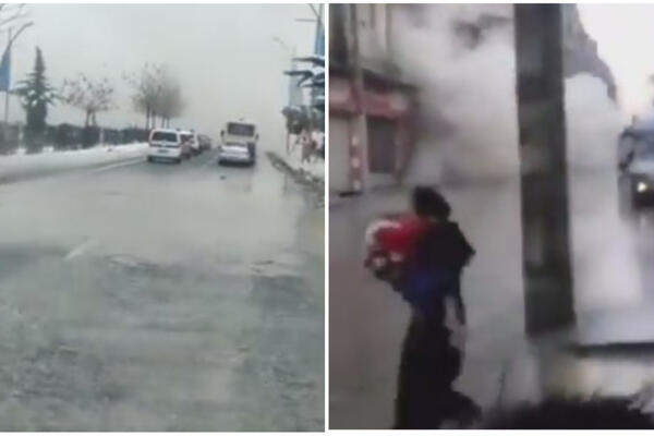 ZASTRAŠUJUĆI SNIMCI DRUGOG ZEMLJOTRESA U TURSKOJ: Ruše se zgrade, TALASI potapaju ulice, ljudi IZBEZUMLJENI (VIDEO)