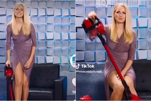 VODITELJKA POKAZIVALA USISIVAČ, A ONDA JE SVE SEVNULO! Pokušala da sakrije RUKOM, ali uzalud (VIDEO)