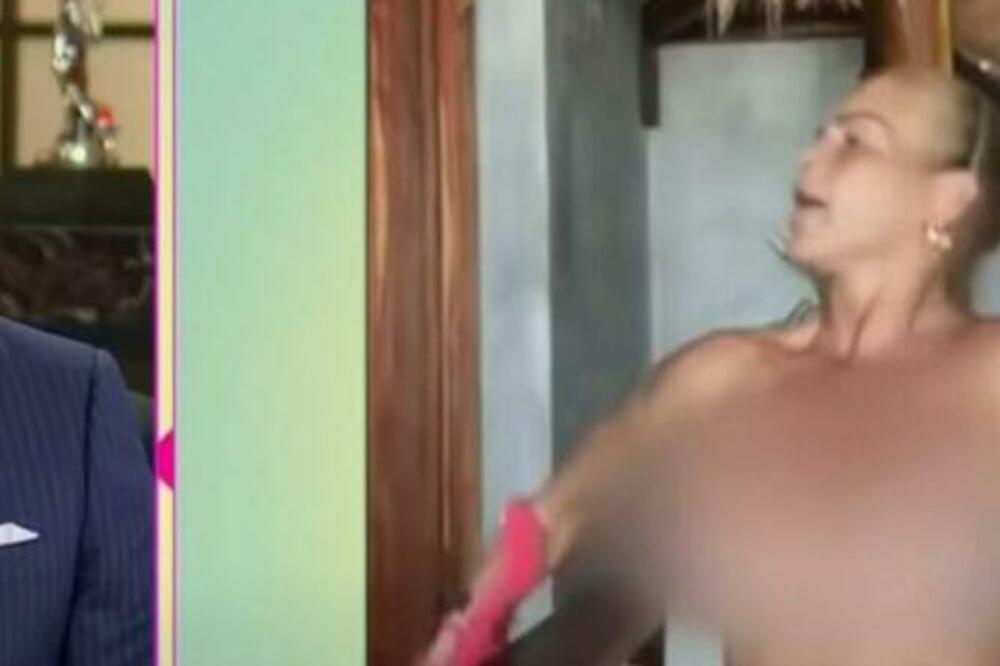 POZVALI PLAVUŠU U EMISIJU, A ONA NAPRAVILA SKANDAL: Skinula svu odeću, pa pokazala DŽINOVSKE GRUDI (VIDEO)
