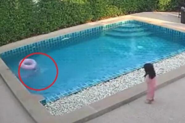 DEVOJČICA JE VIDELA MALU SESTRU KAKO SE DAVI U BAZENU: Snimak nije za osetljive, gledajte na svoju odgovornost