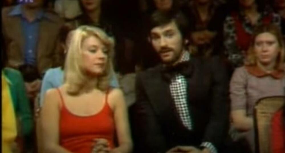 Đurđica Barlović i Dragan Nikolić - emisija 'Obraz uz obraz'. 1974. godina