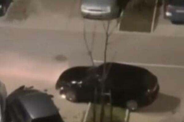 ŽENA POLUPALA AUTOMOBILE NA PARKINGU, PA POBEGLA: Drama u Novom Sadu, pucalo na sve strane (VIDEO)