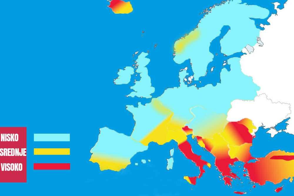 NEKE EVROPSKE ZEMLJE SU U NAJVEĆEM RIZIKU OD VELIKIH ZEMLJOTRESA: Evo da li je i Srbija na OVOJ MAPI! (FOTO)