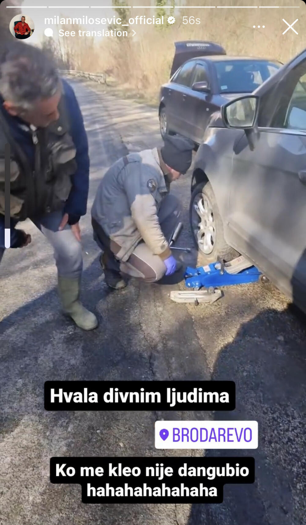 Milanu Miloševiću pukla guma