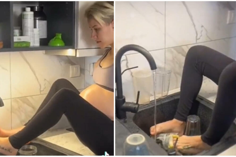 ZBOG SNIMKA "DEVOJKE SA KRILIMA" KOJA NOGAMA PERE SUDOVE, PODELJEN INTERNET! Jedni se dive, dok je nekima "FUJ"