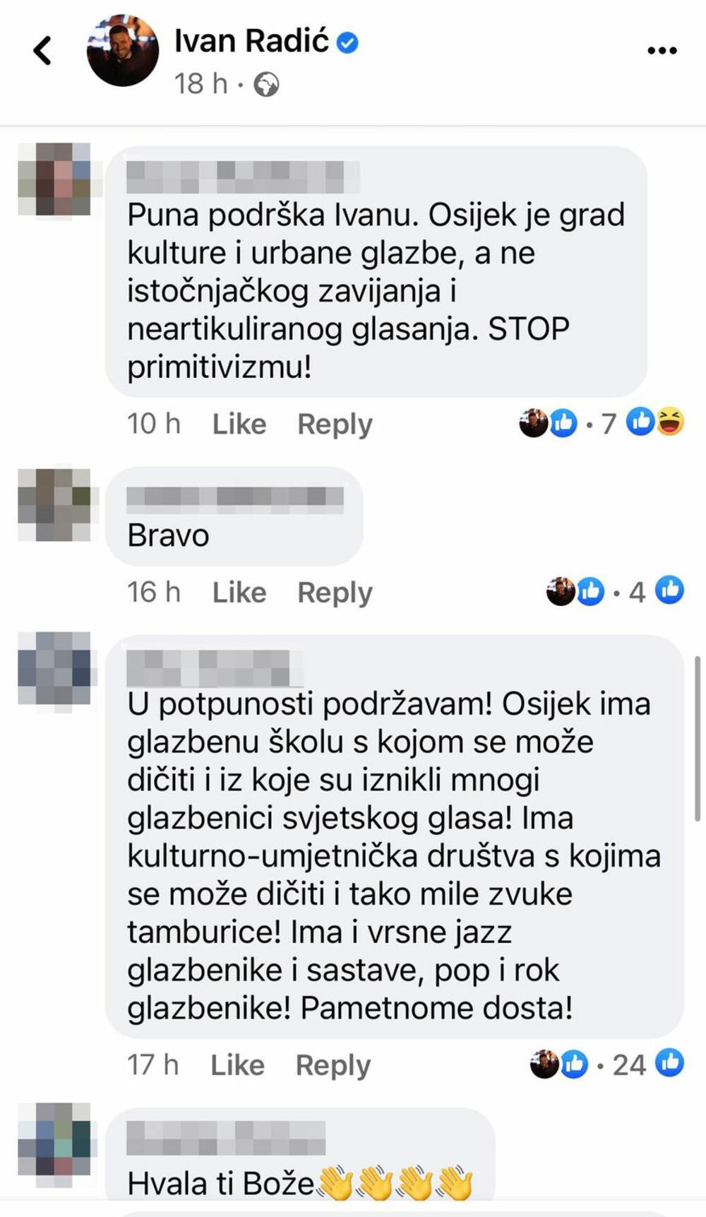Podrška Hrvata zbog zabrane srpskih pevač