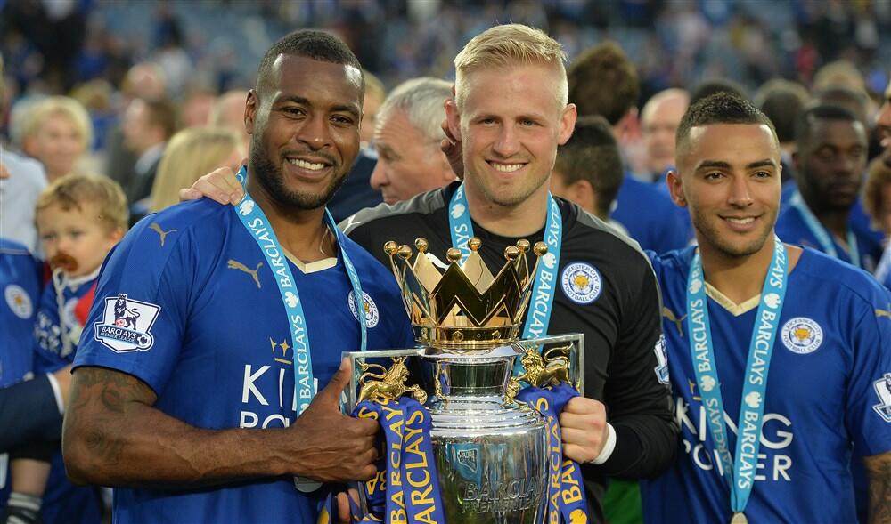 Sa peharom Premijer lige: Ves Morgan, Kasper Šmajhel i Deni Simpson