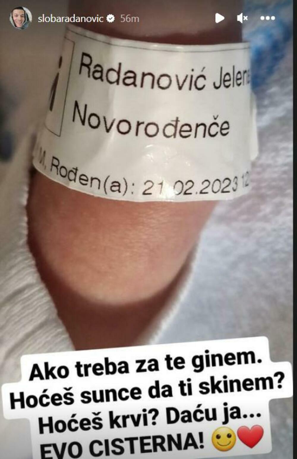 Objava Slobe Radanovića