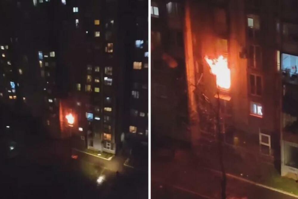 POŽAR NA NOVOM BEOGRADU: Jedna osoba HITNO prebačena u bolnicu (VIDEO)