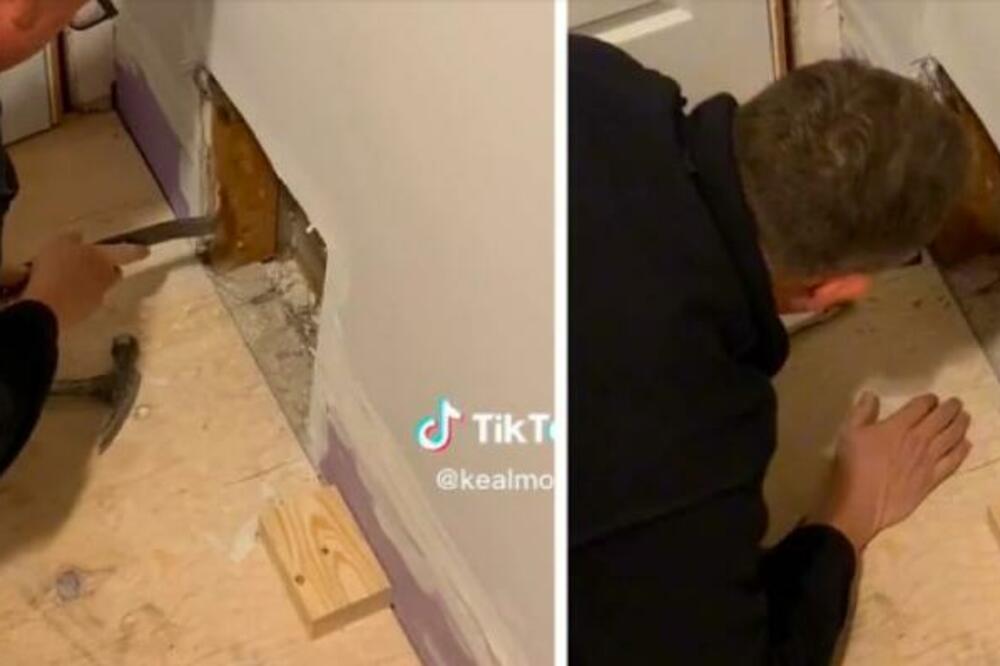 DOK JE ZATVARAO RUPE NIJE NI BIO SVESTAN ŠTA JE OSTALO UNUTRA: Tek posle 7 SATI razvalio JE SVE i imao ŠTA DA VIDI