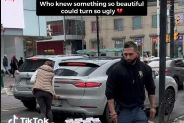 IZNEO JE HRANU NA ULICU DA JE PODELI GLADNIMA, A ONDA JE USLEDIO UŽAS: Kada pogledate, neće vam BITI DOBRO (VIDEO)