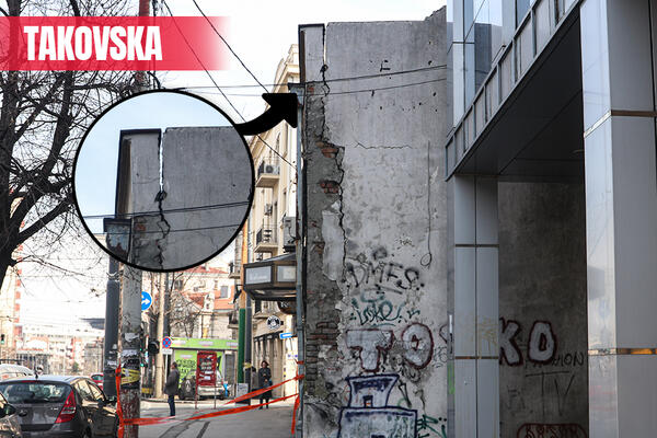 DEO ZGRADE USRED BEOGRADA SAMO ŠTO NE PADNE, ŠTA JE OVO?! Opasnost vreba na ulici, hoće li iko reagovati? (FOTO)