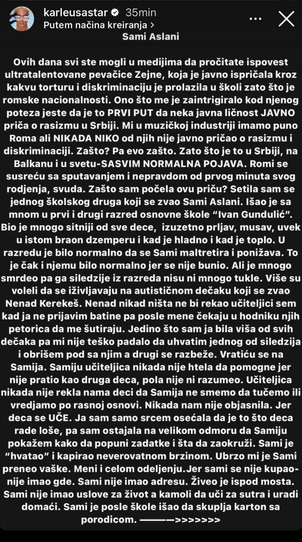 Karleušino potesno pismo prenosimo u celosti: