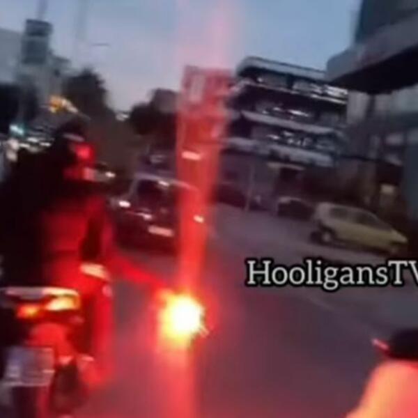 POTERA NA ULICAMA ATINE! Navijači Olimpijakosa jurili pristalice AEK-a zbog zastava (VIDEO)