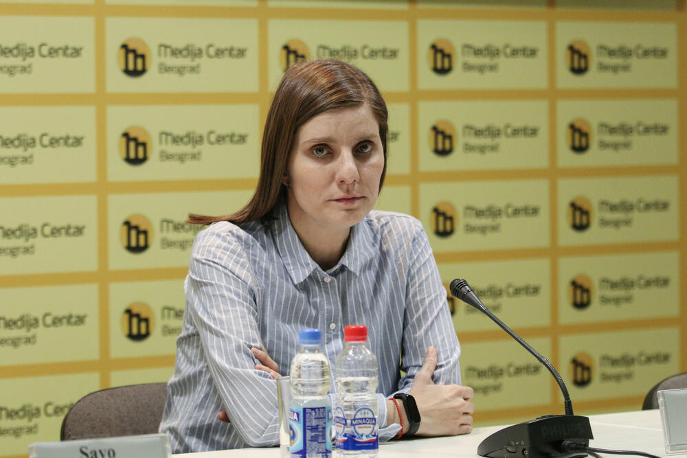Pres konferencija, medija centar, Ivana Jović