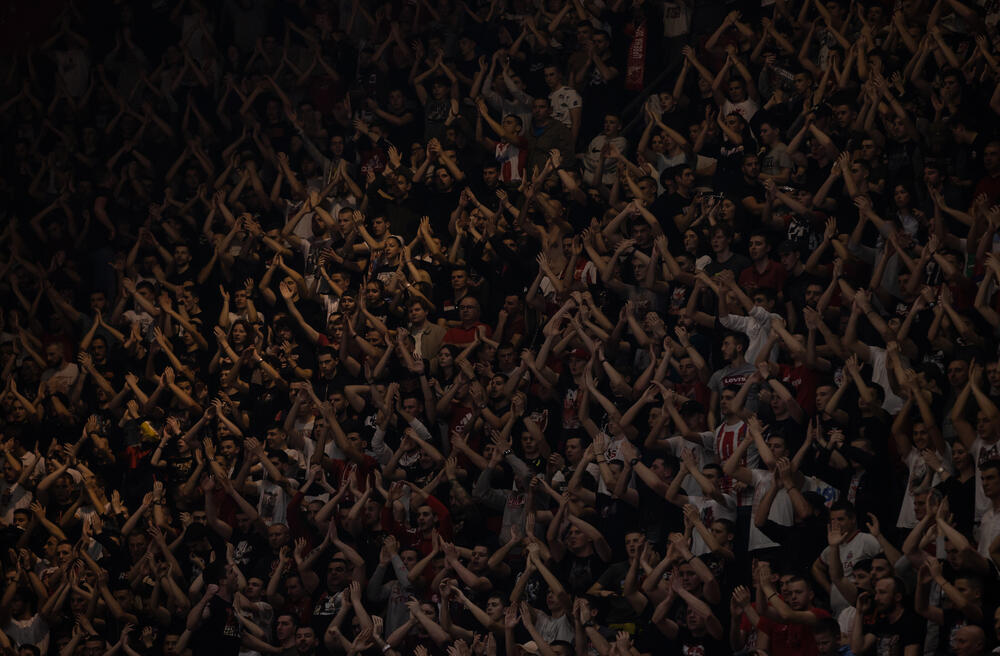 Navijači Crvene zvezde na utakmici protiv Efesa