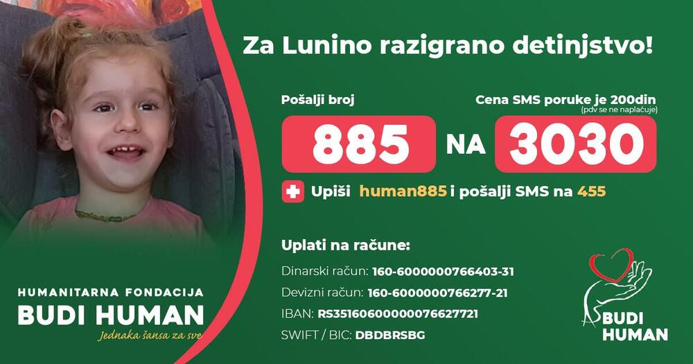 Luna Pilipović, Budi human