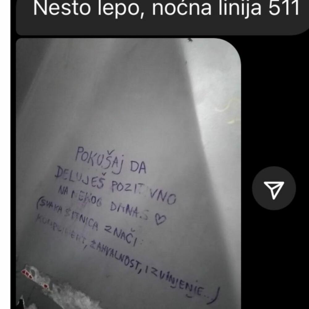 Poruka u gradskom prevozu