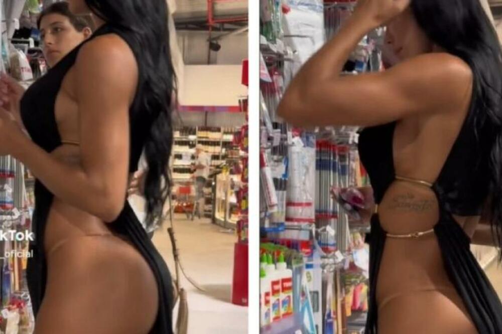 UŠETALA JE U PRODAVNICU GOTOVO SKROZ GOLA, A ONDA SE OKRENULA: Svi su GLEDALI šta je radila pred RADNICOM... VIDEO